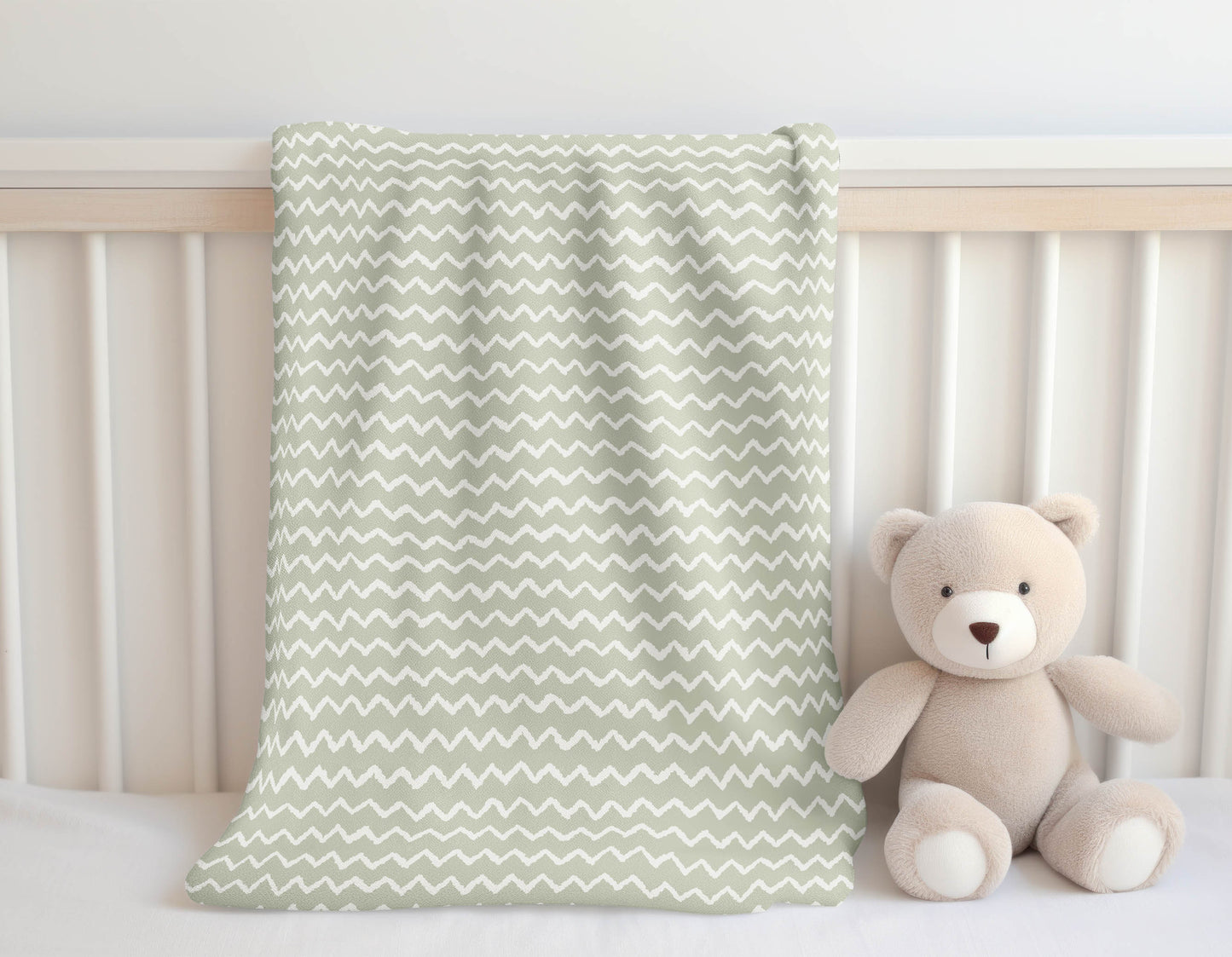 Chevron Wave Velveteen Fleece Blanket