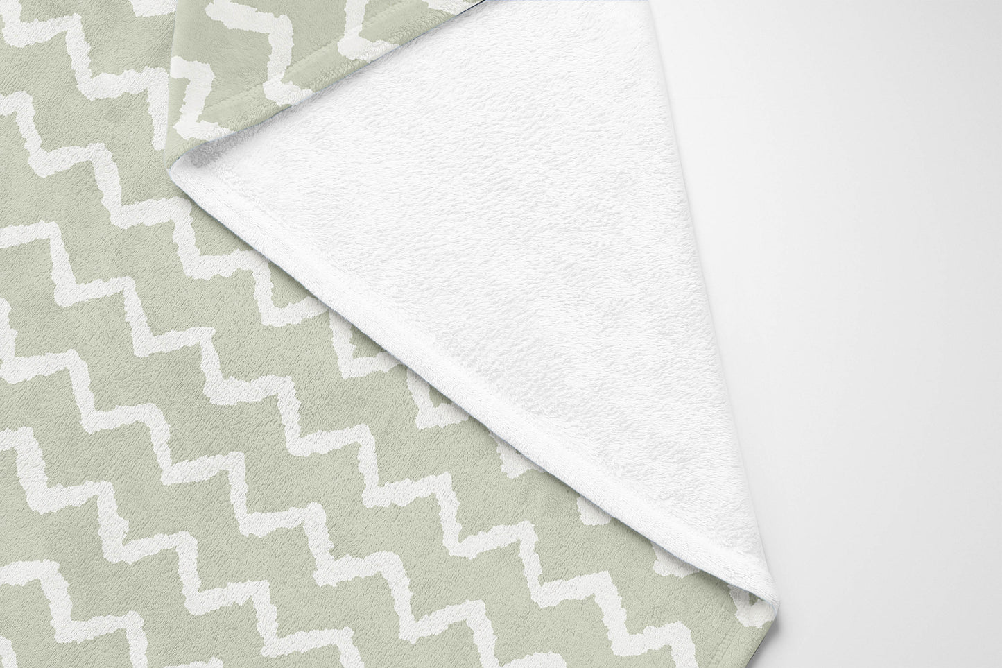 Chevron Wave Velveteen Fleece Blanket