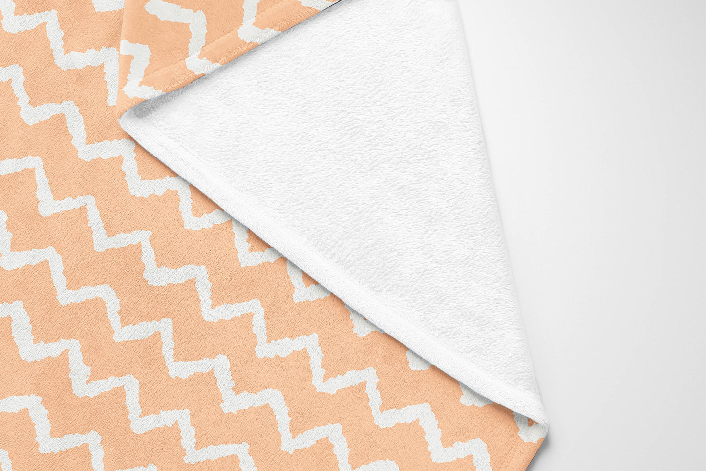Chevron Wave Velveteen Fleece Blanket