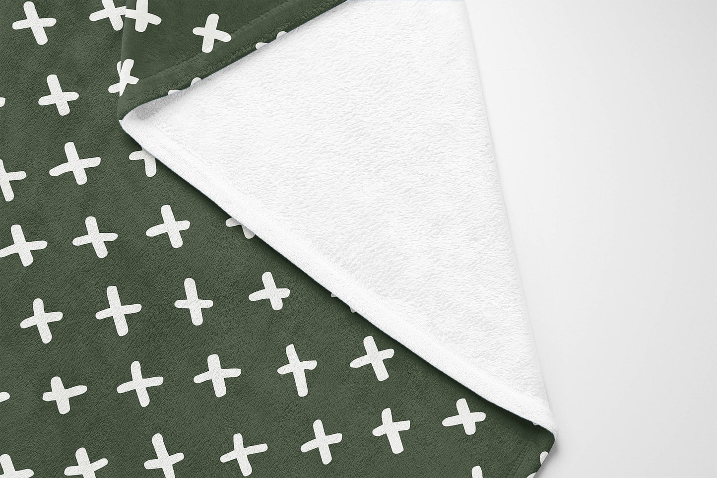 Criss Cross Velveteen Fleece Blanket