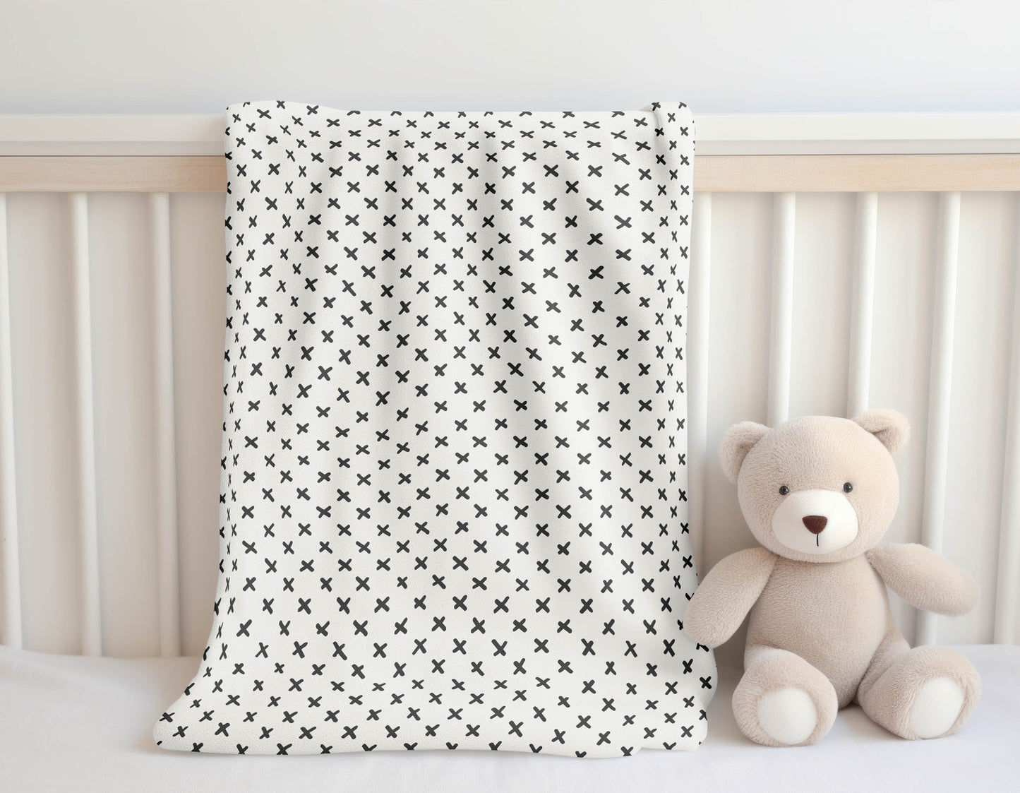 Criss Cross Velveteen Fleece Blanket
