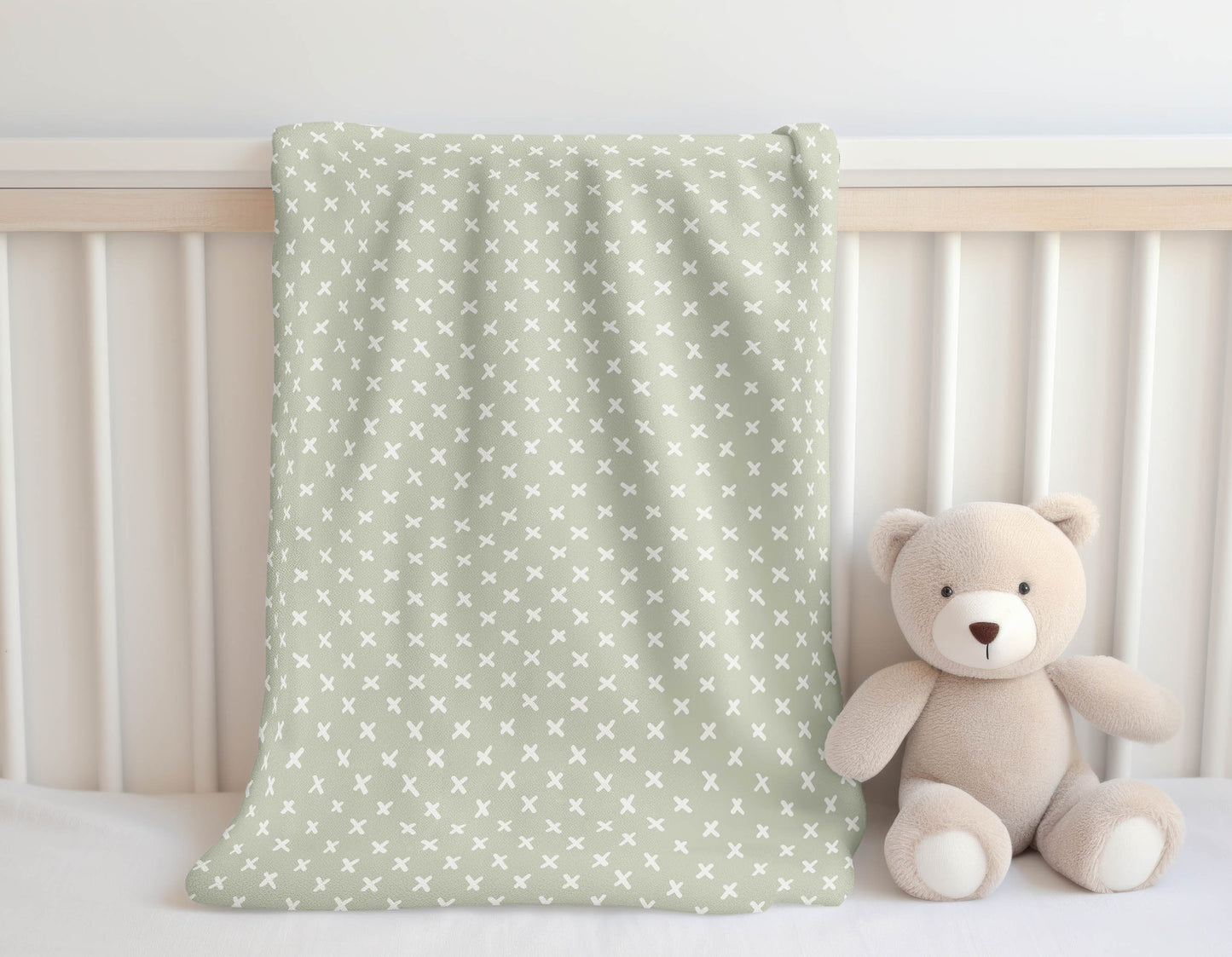 Criss Cross Velveteen Fleece Blanket