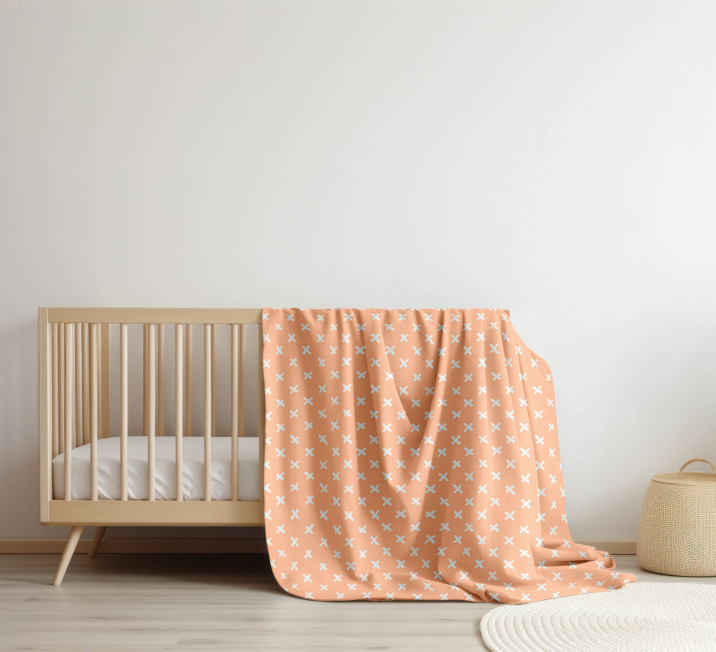 Criss Cross Velveteen Fleece Blanket
