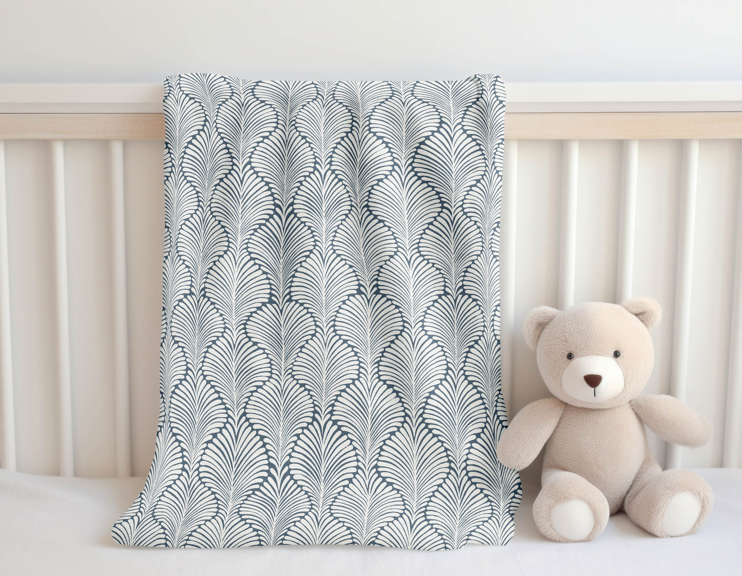 Elegant Palms Velveteen Fleece Blanket