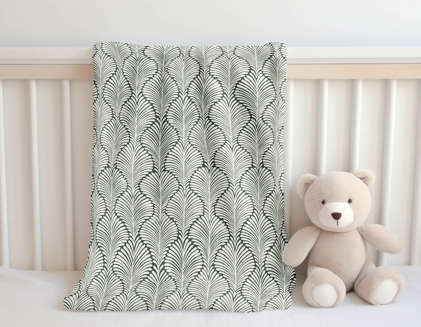 Elegant Palms Velveteen Fleece Blanket