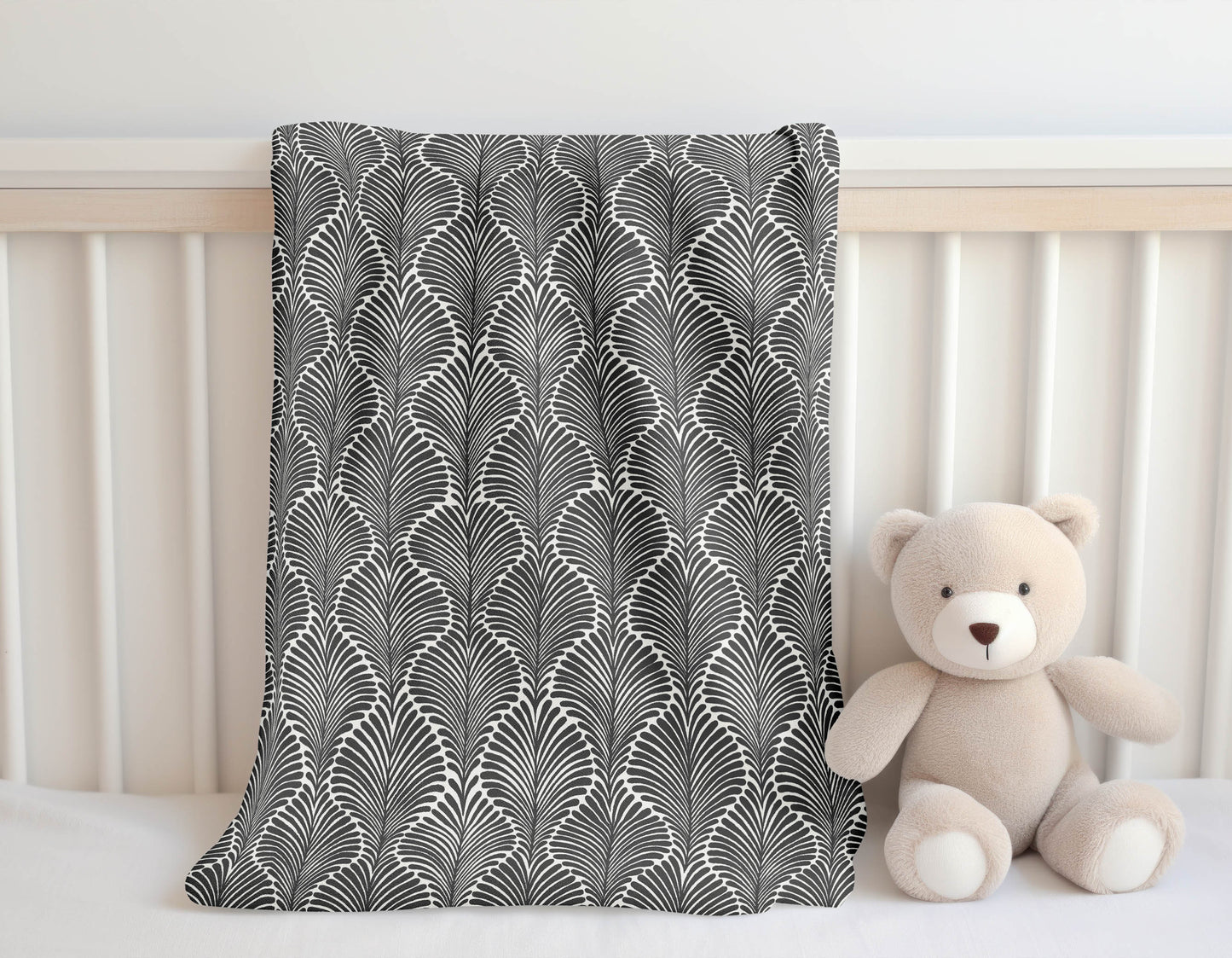 Elegant Palms Velveteen Fleece Blanket