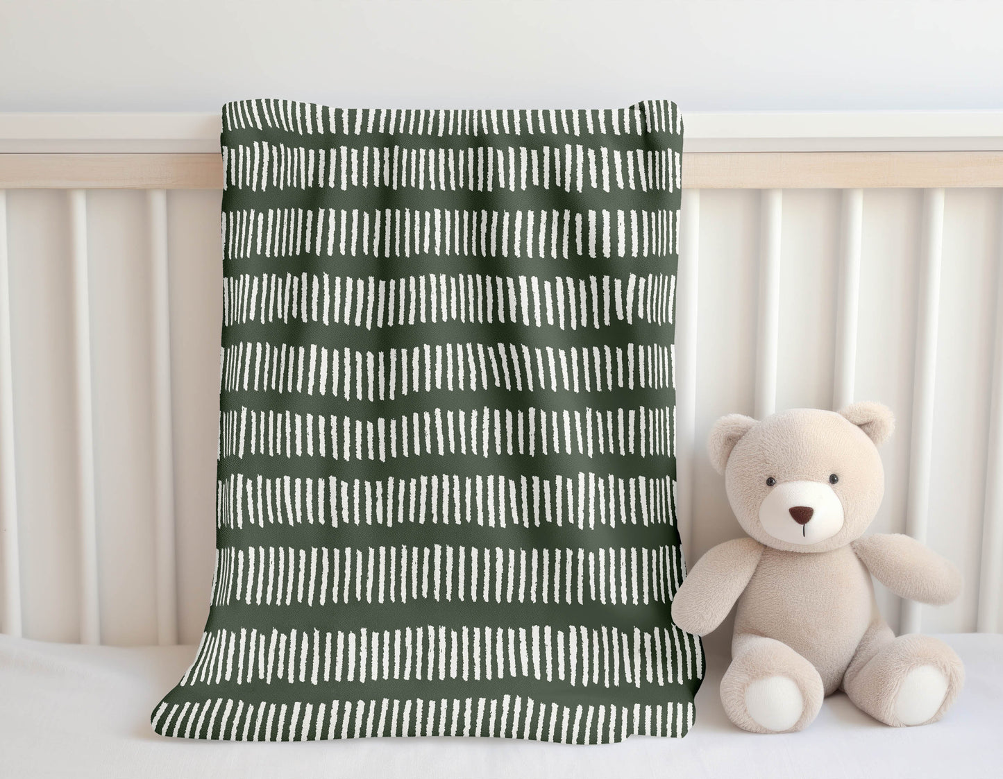 Fencing Rows Velveteen Fleece Blanket