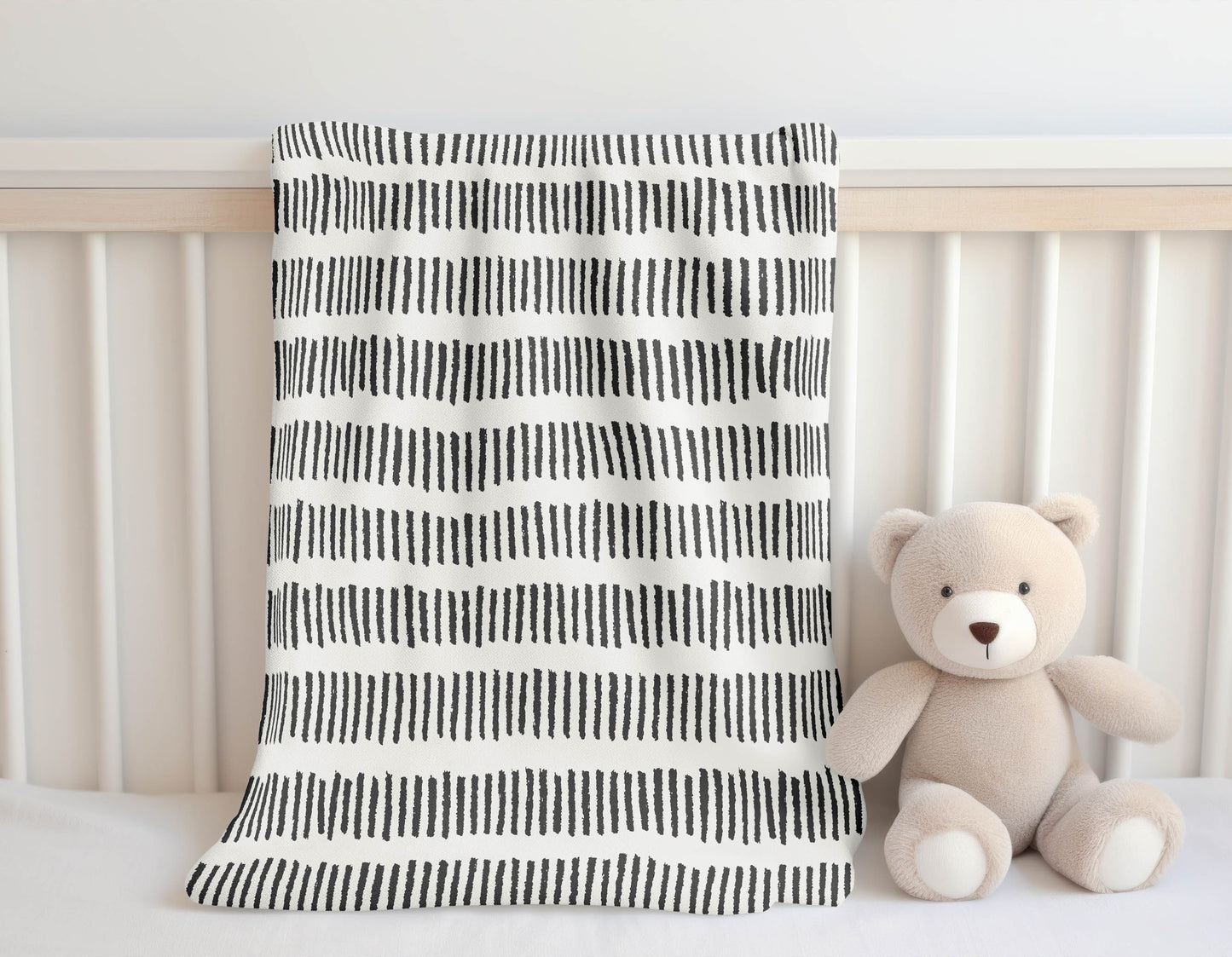 Fencing Rows Velveteen Fleece Blanket