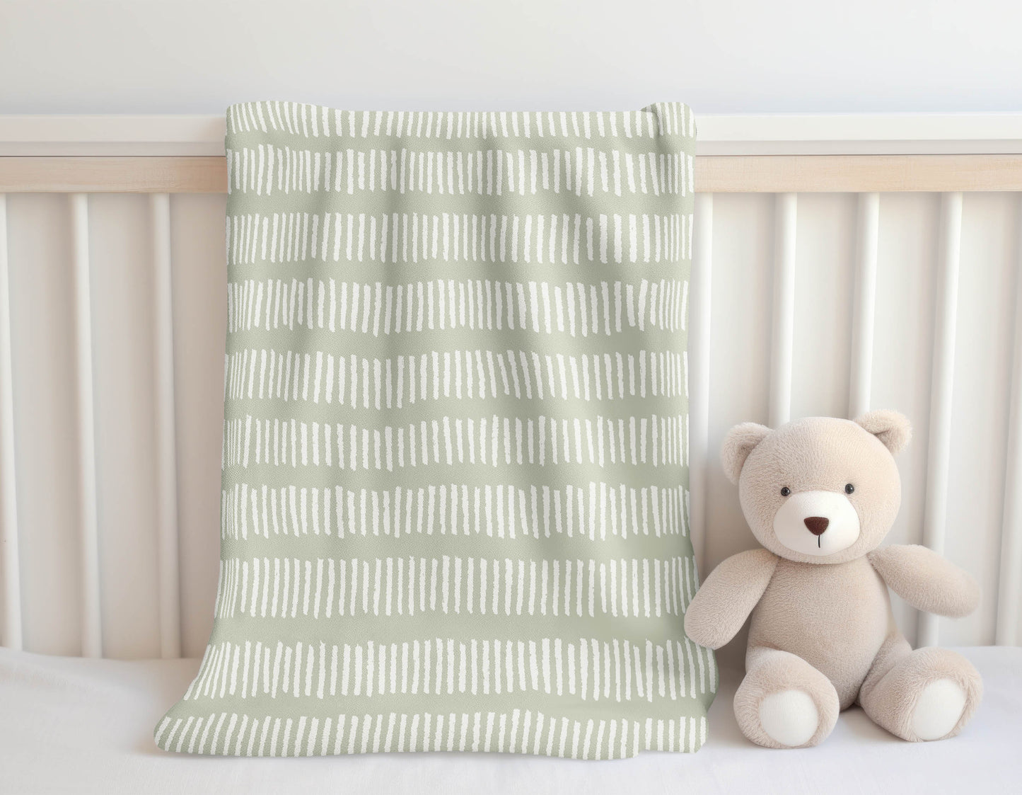 Fencing Rows Velveteen Fleece Blanket