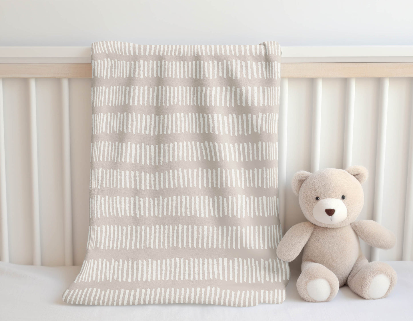 Fencing Rows Velveteen Fleece Blanket