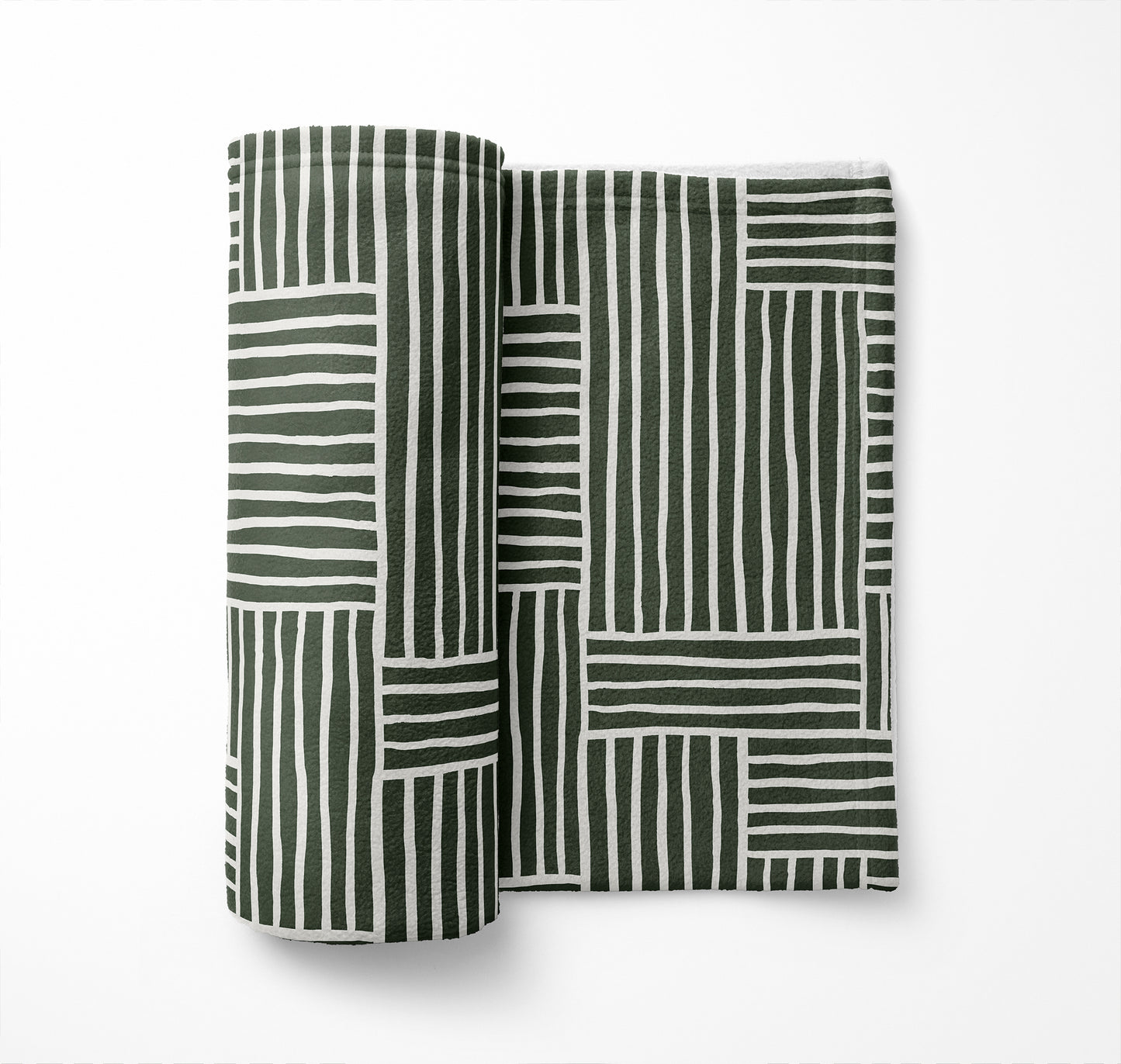 Grid Blue Velveteen Fleece Blanket