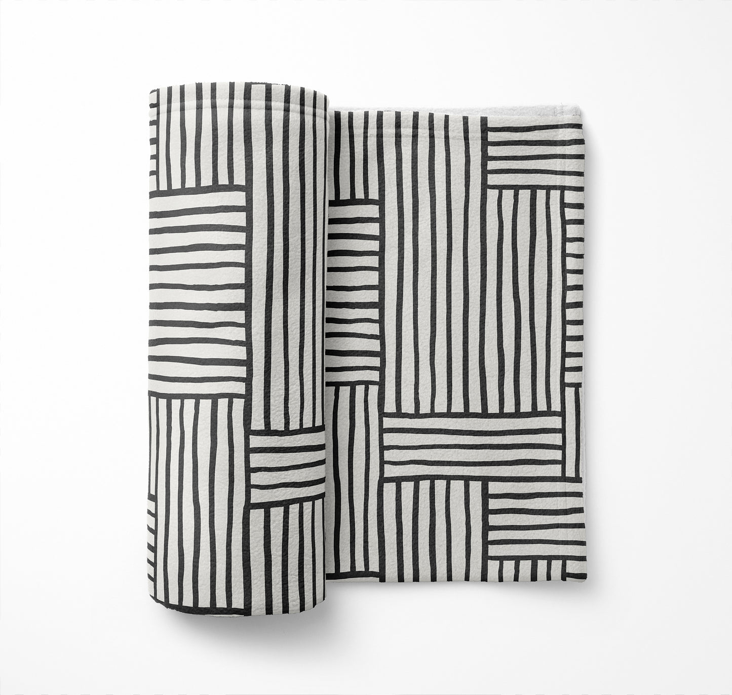 Grid Blue Velveteen Fleece Blanket