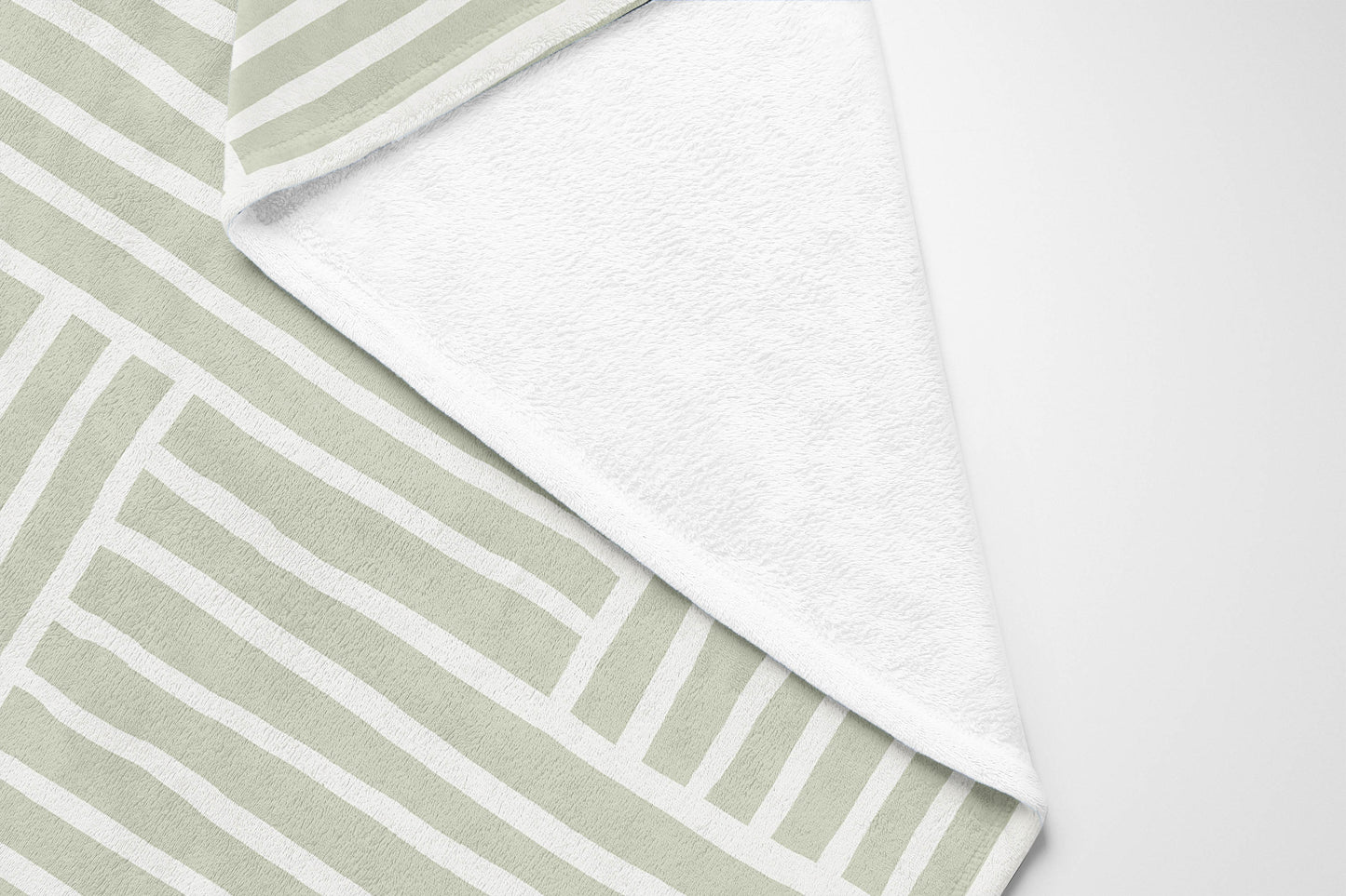 Grid Blue Velveteen Fleece Blanket