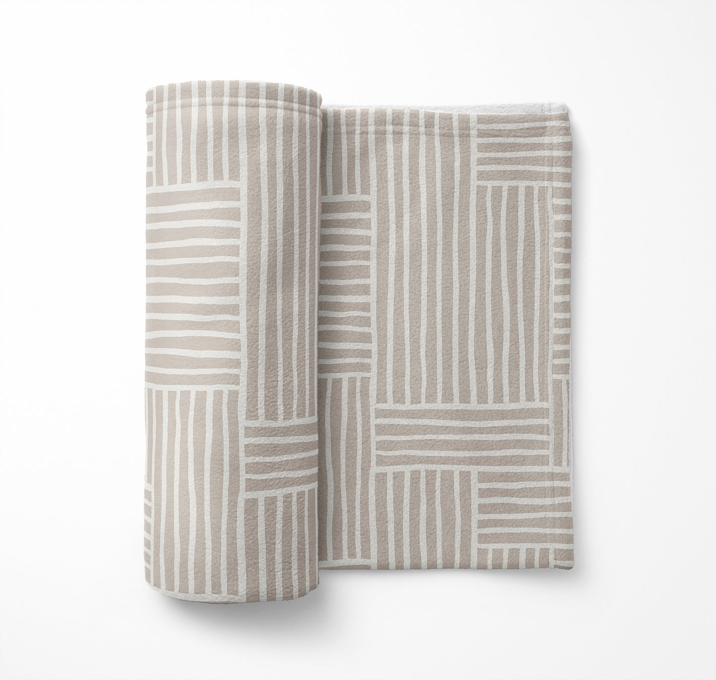 Grid Blue Velveteen Fleece Blanket