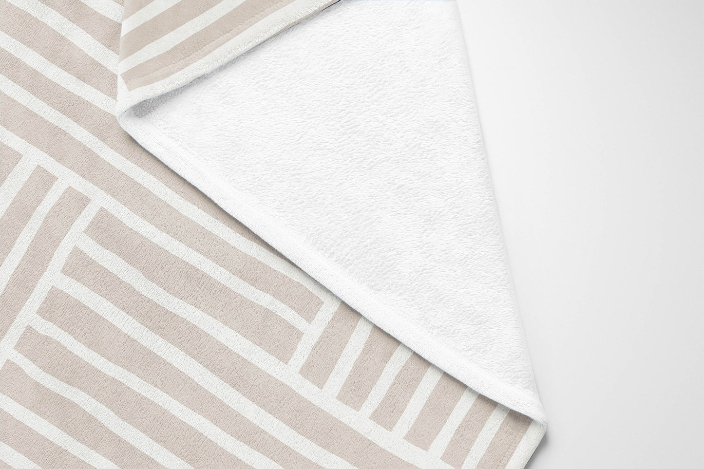 Grid Blue Velveteen Fleece Blanket