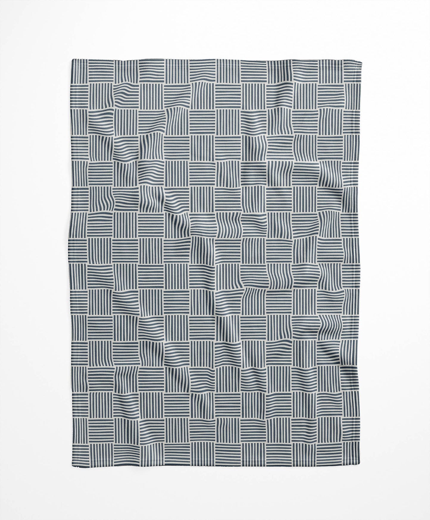 Gridblocked Velveteen Fleece Blanket