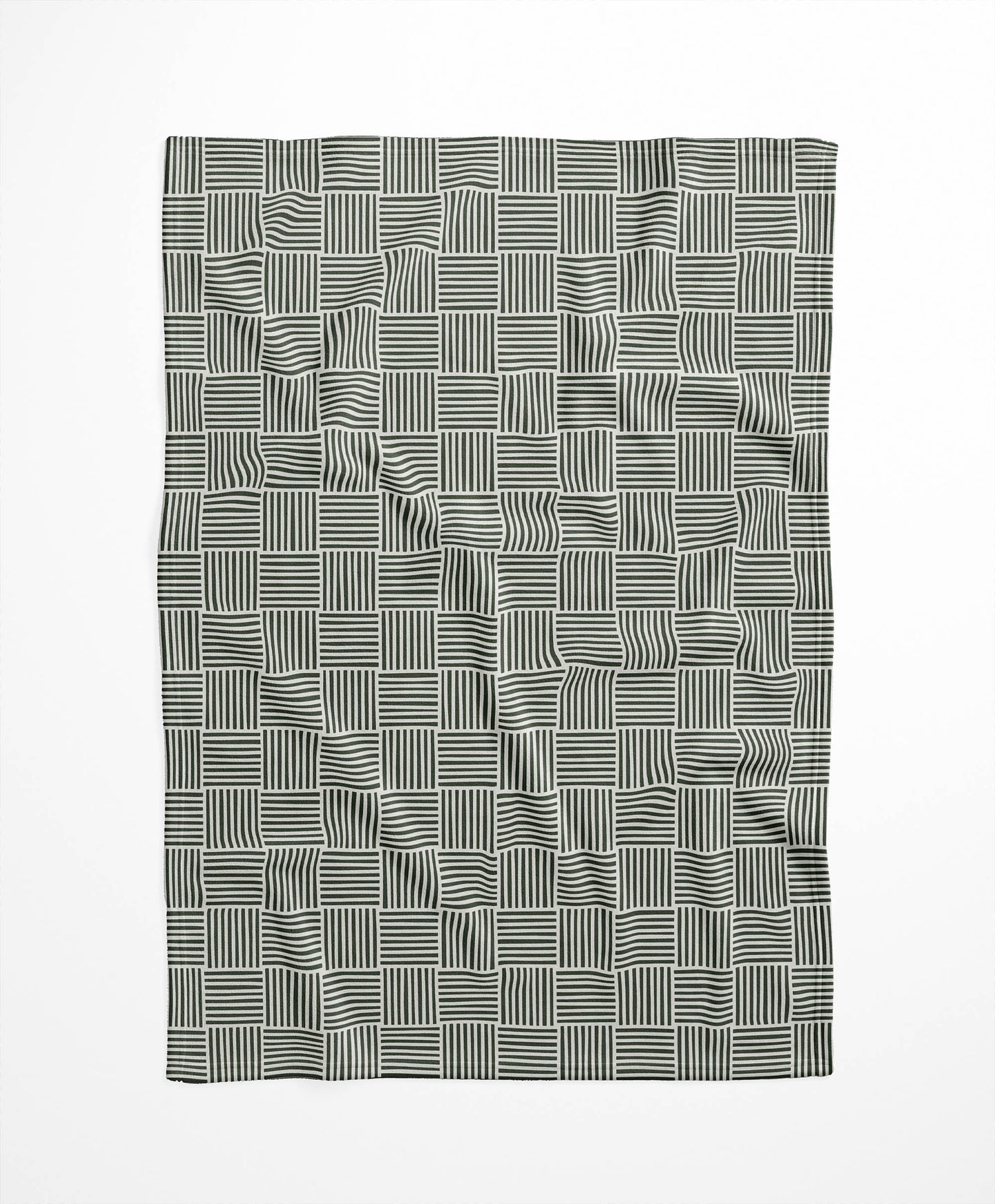 Gridblocked Velveteen Fleece Blanket