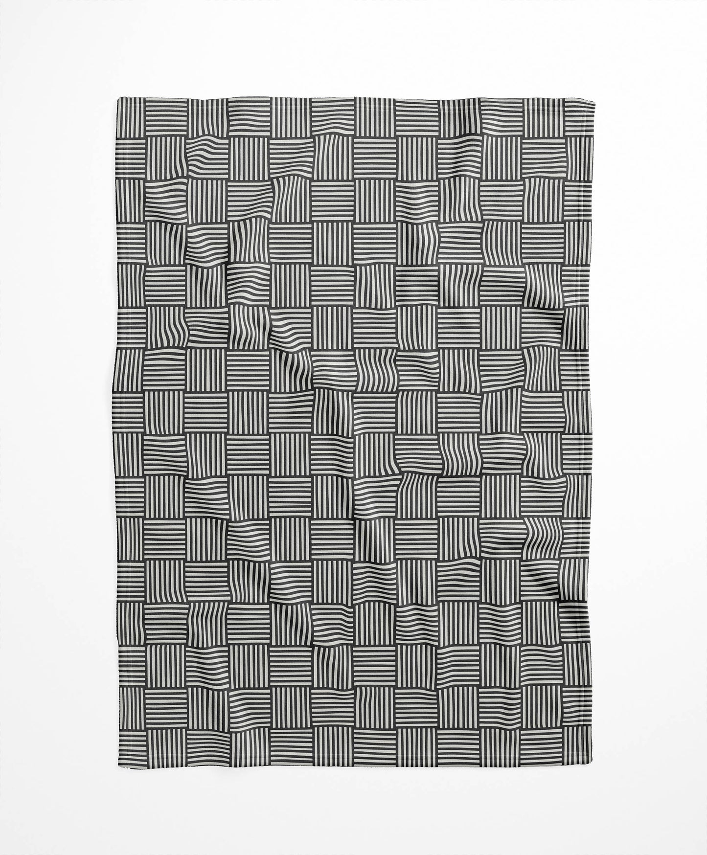 Gridblocked Velveteen Fleece Blanket