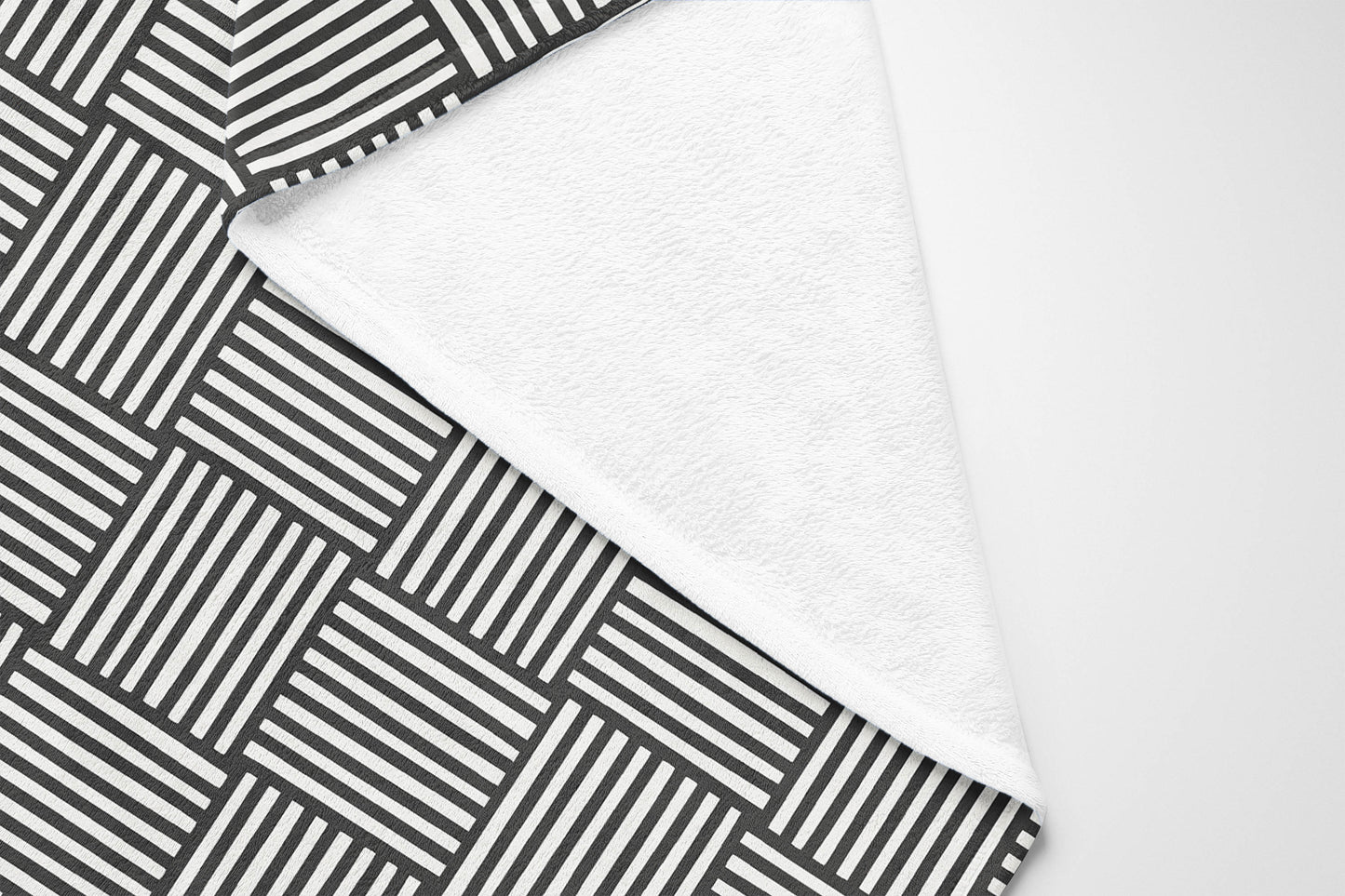 Gridblocked Velveteen Fleece Blanket
