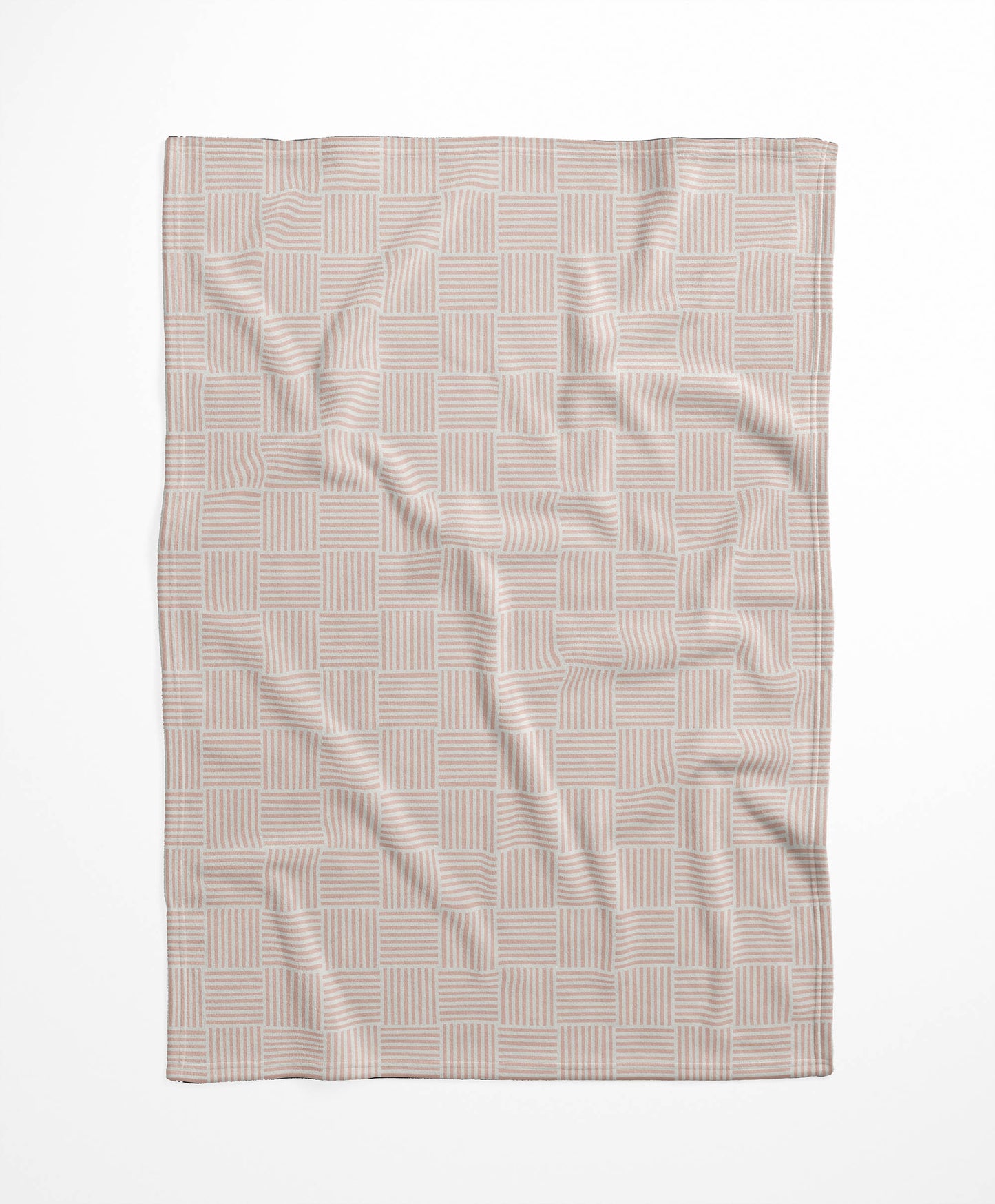Gridblocked Velveteen Fleece Blanket