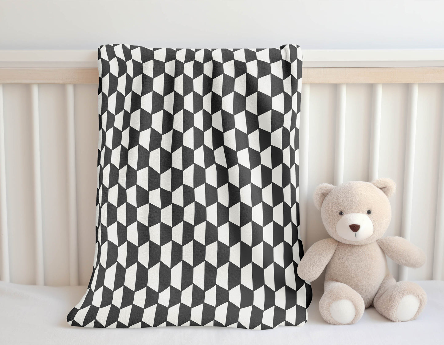 Hex Velveteen Fleece Blanket