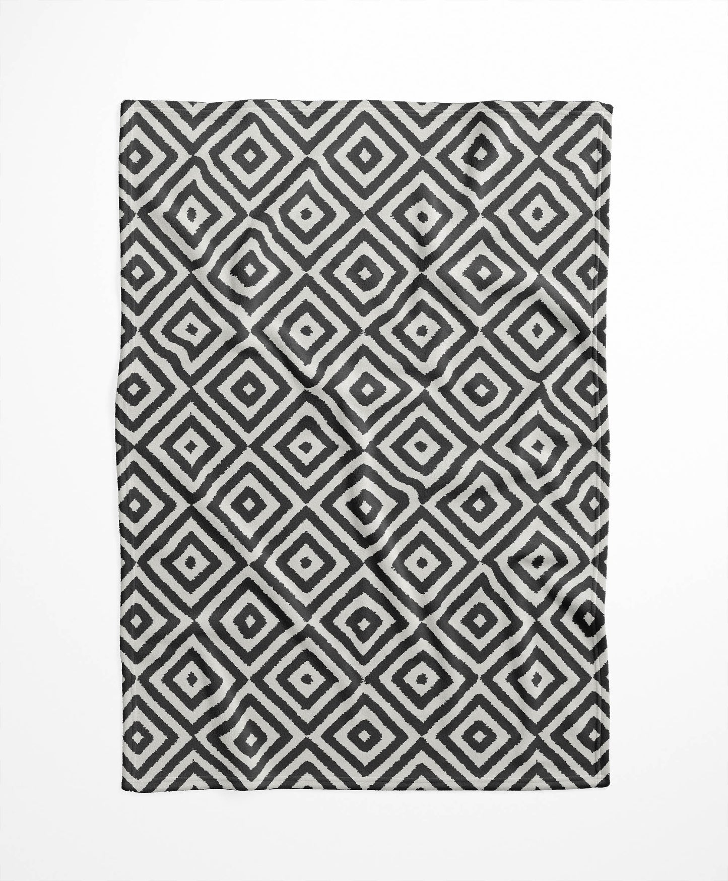 Ikat Eye Velveteen Fleece Blanket