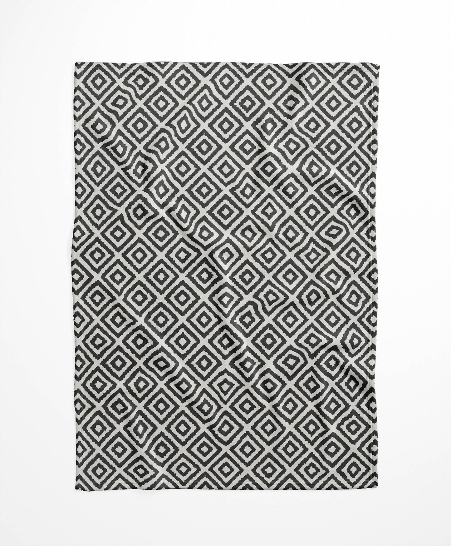 Ikat Grunge Velveteen Fleece Blanket
