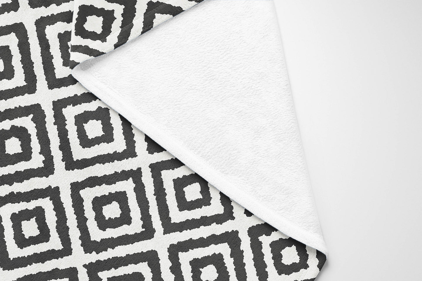 Ikat Grunge Velveteen Fleece Blanket