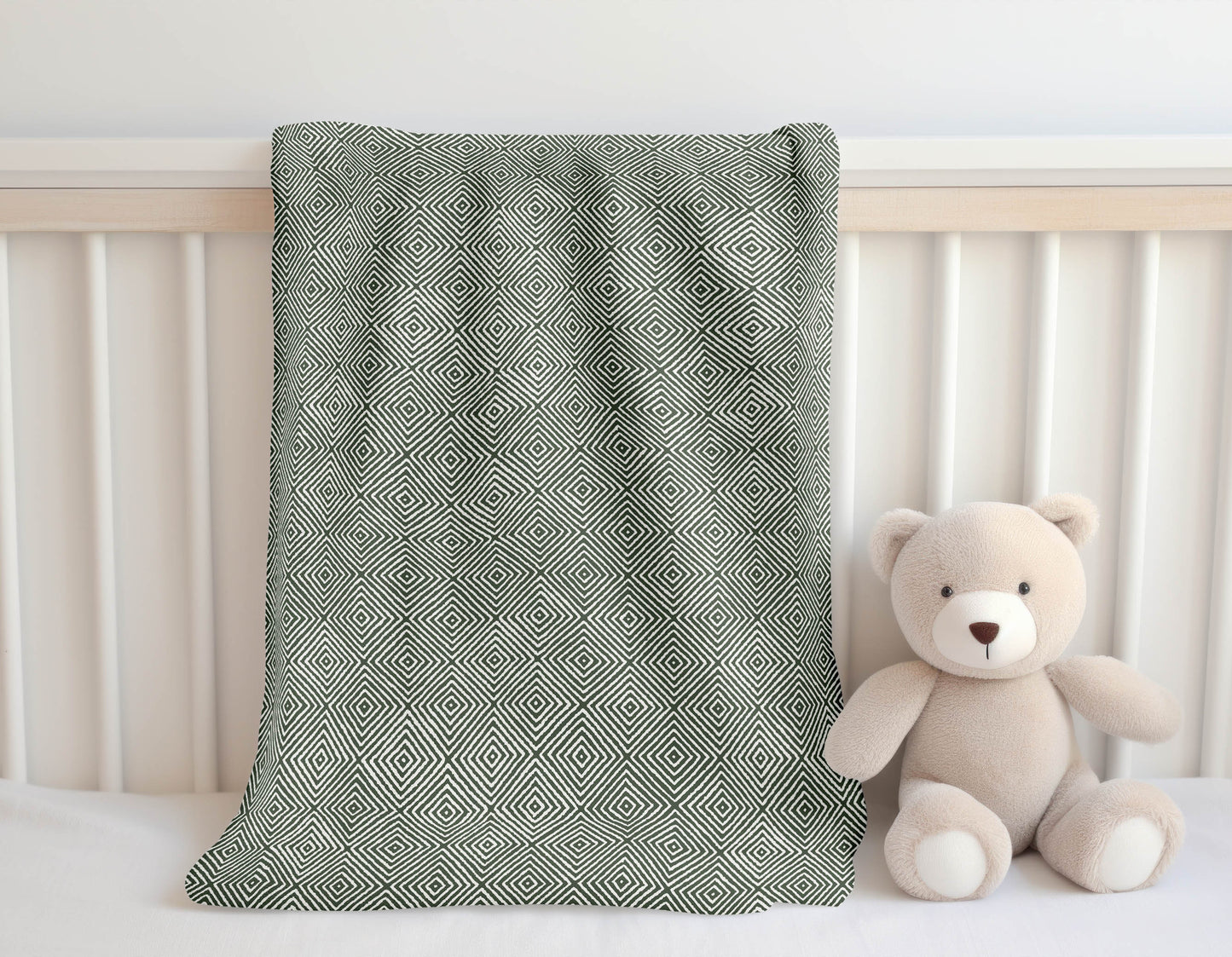 Ikat Spray Velveteen Fleece Blanket