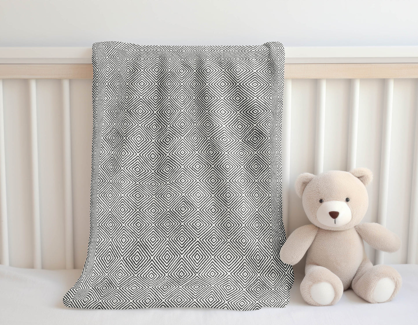 Ikat Spray Velveteen Fleece Blanket