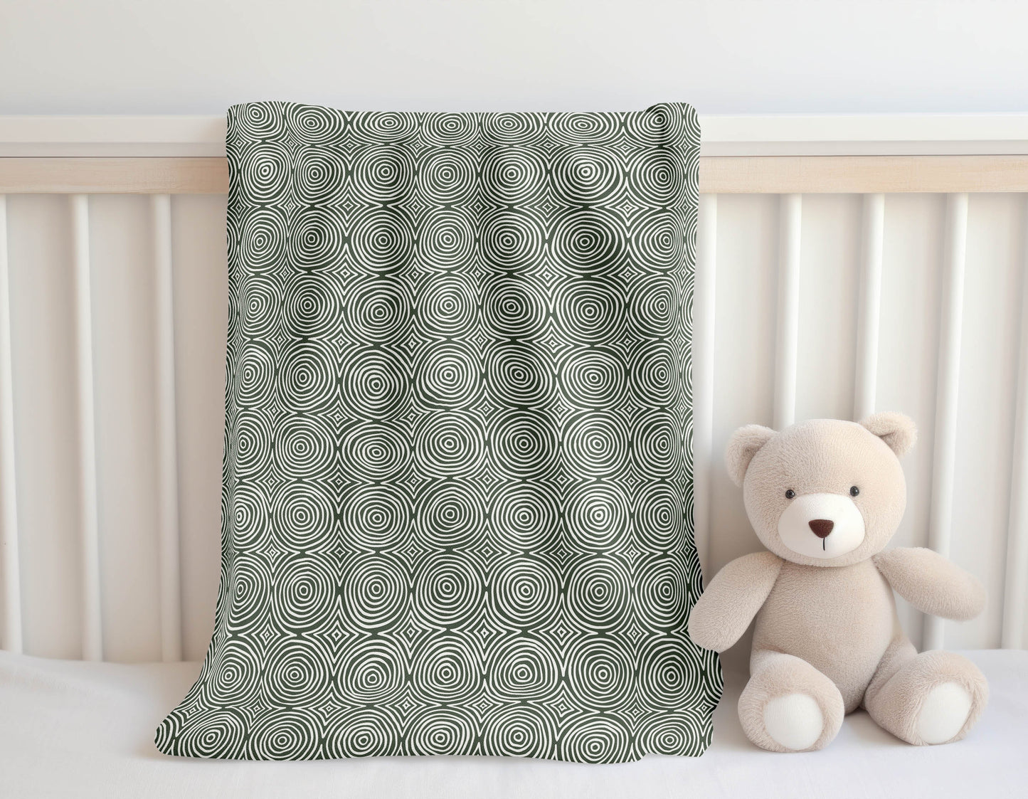 Rolling Circles Velveteen Fleece Blanket