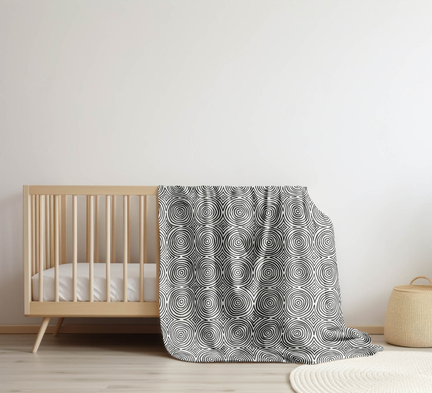 Rolling Circles Velveteen Fleece Blanket