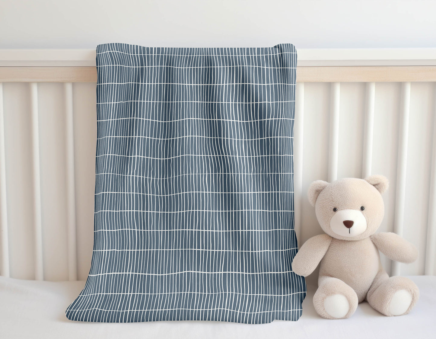 Snow Fence Velveteen Fleece Blanket