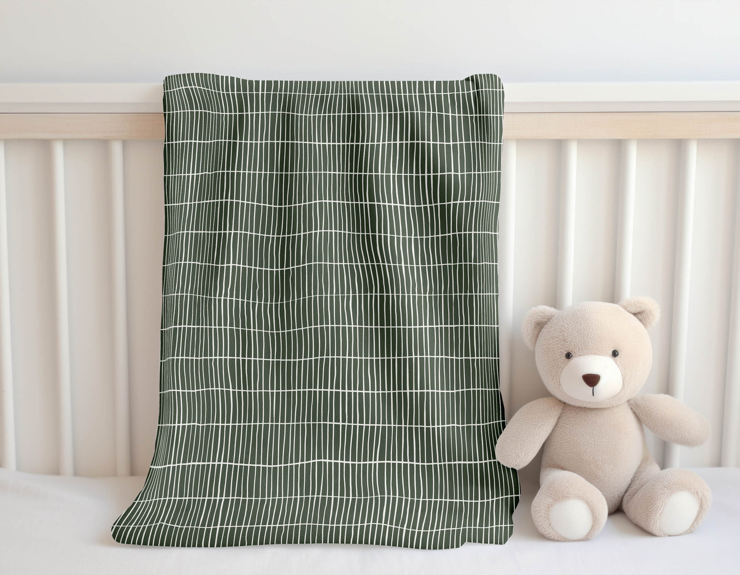 Snow Fence Velveteen Fleece Blanket