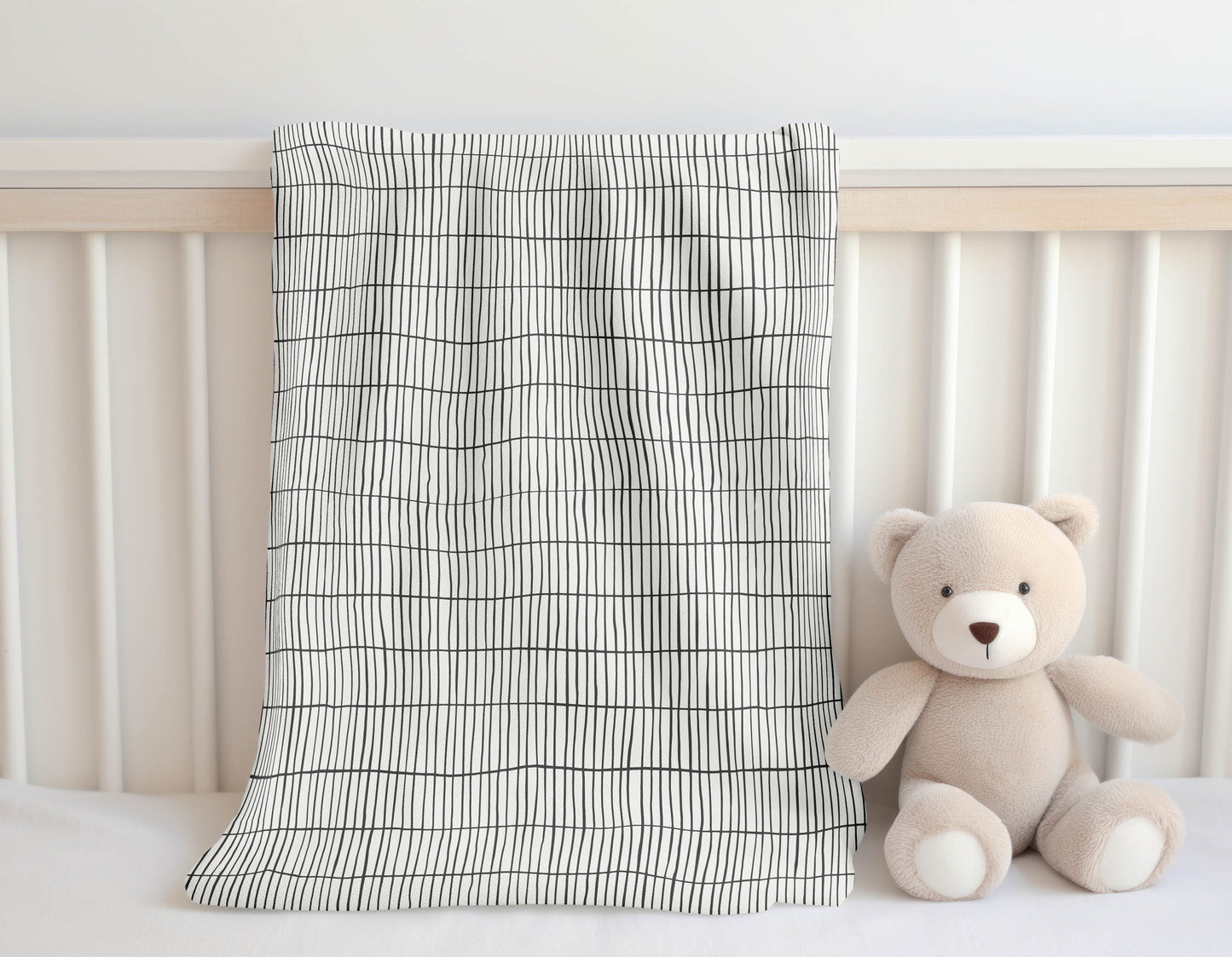 Snow Fence Velveteen Fleece Blanket