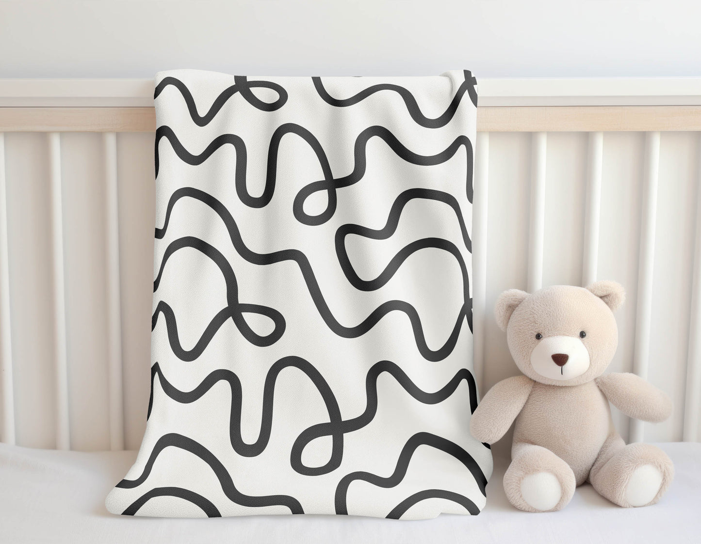 Squig Velveteen Fleece Blanket