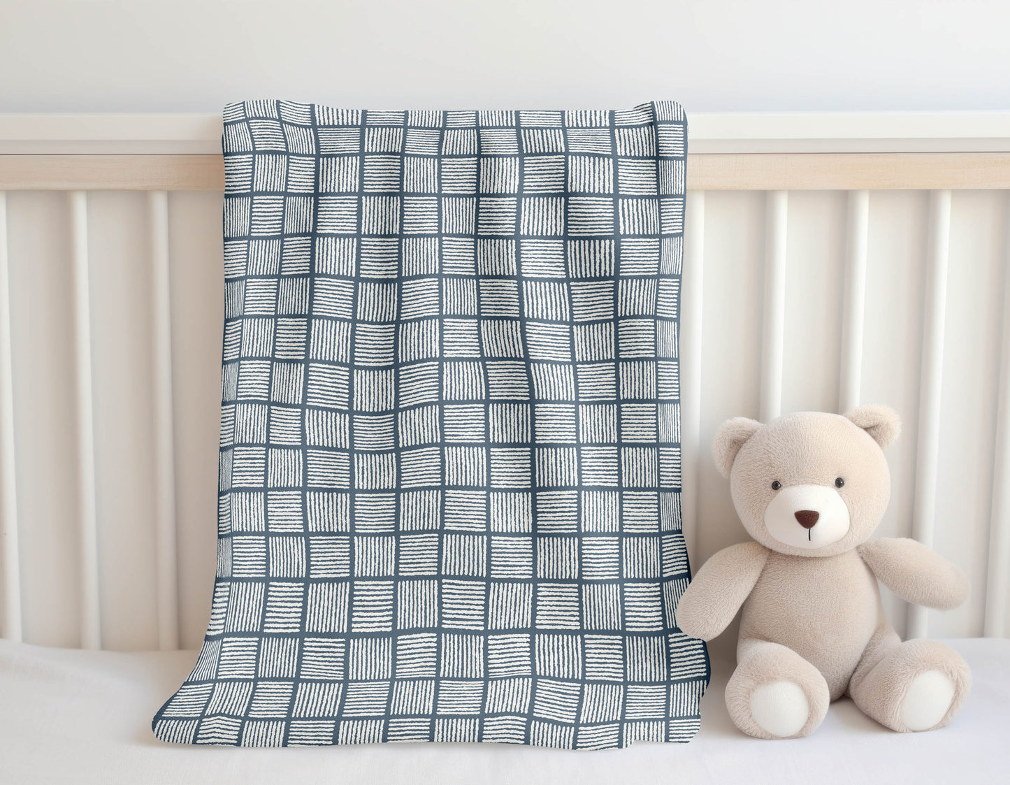 Tally Blocks Velveteen Fleece Blanket