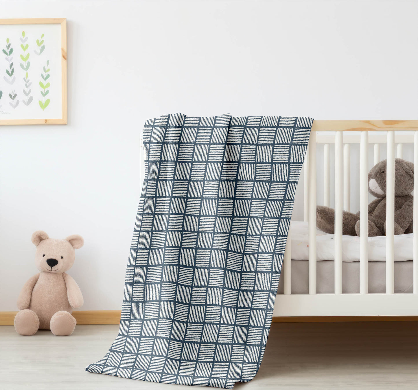 Tally Blocks Velveteen Fleece Blanket