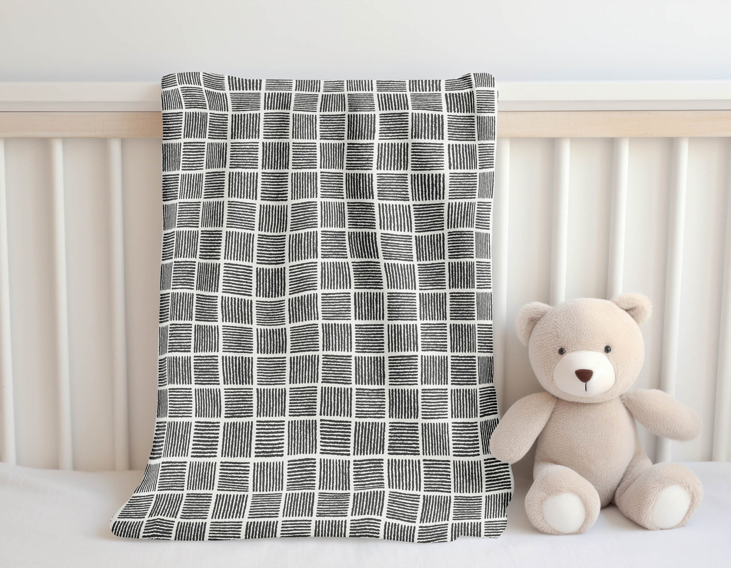 Tally Blocks Velveteen Fleece Blanket