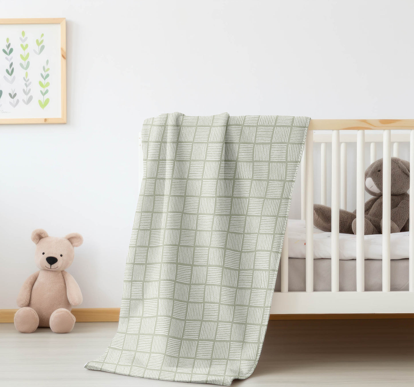 Tally Blocks Velveteen Fleece Blanket