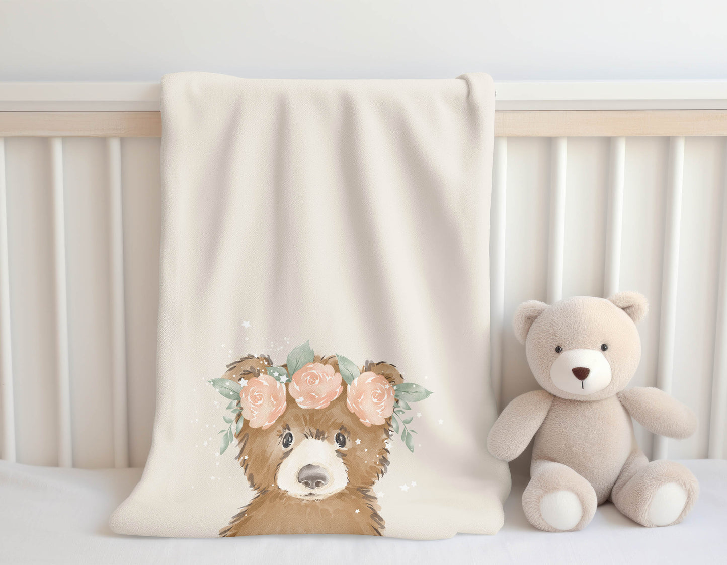 Bearly Velveteen Fleece Blanket