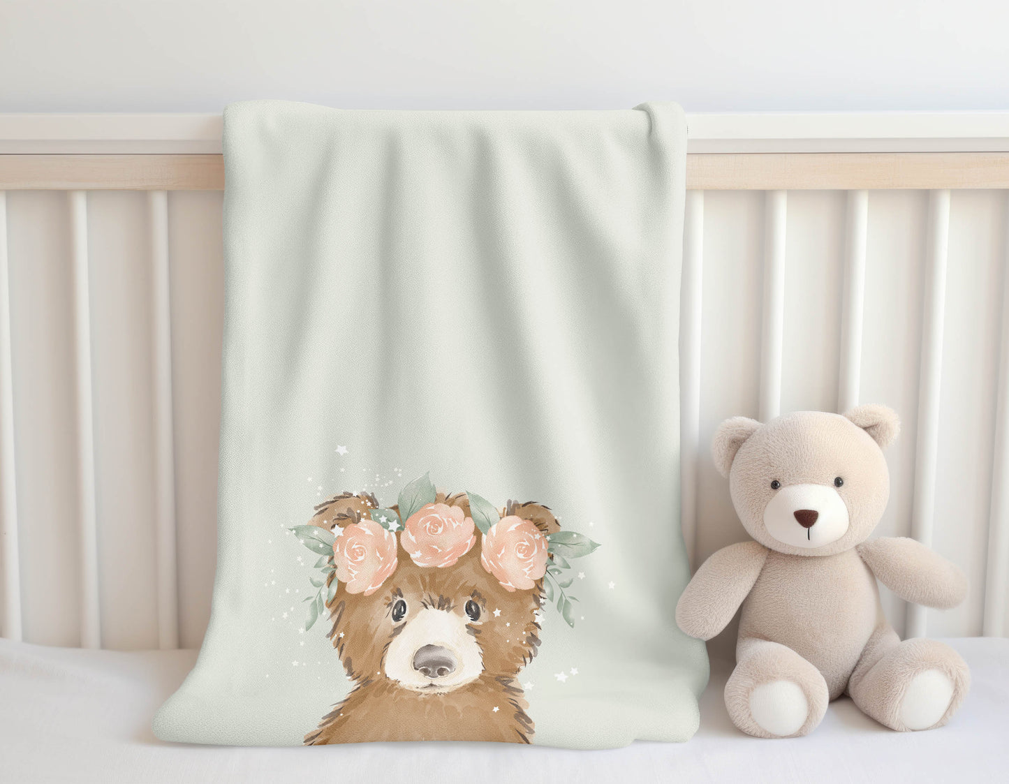 Bearly Velveteen Fleece Blanket