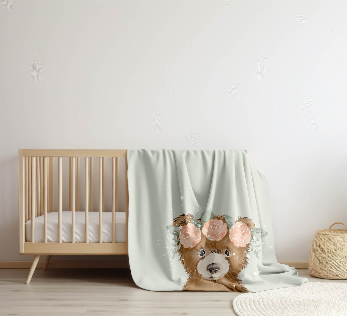 Bearly Velveteen Fleece Blanket