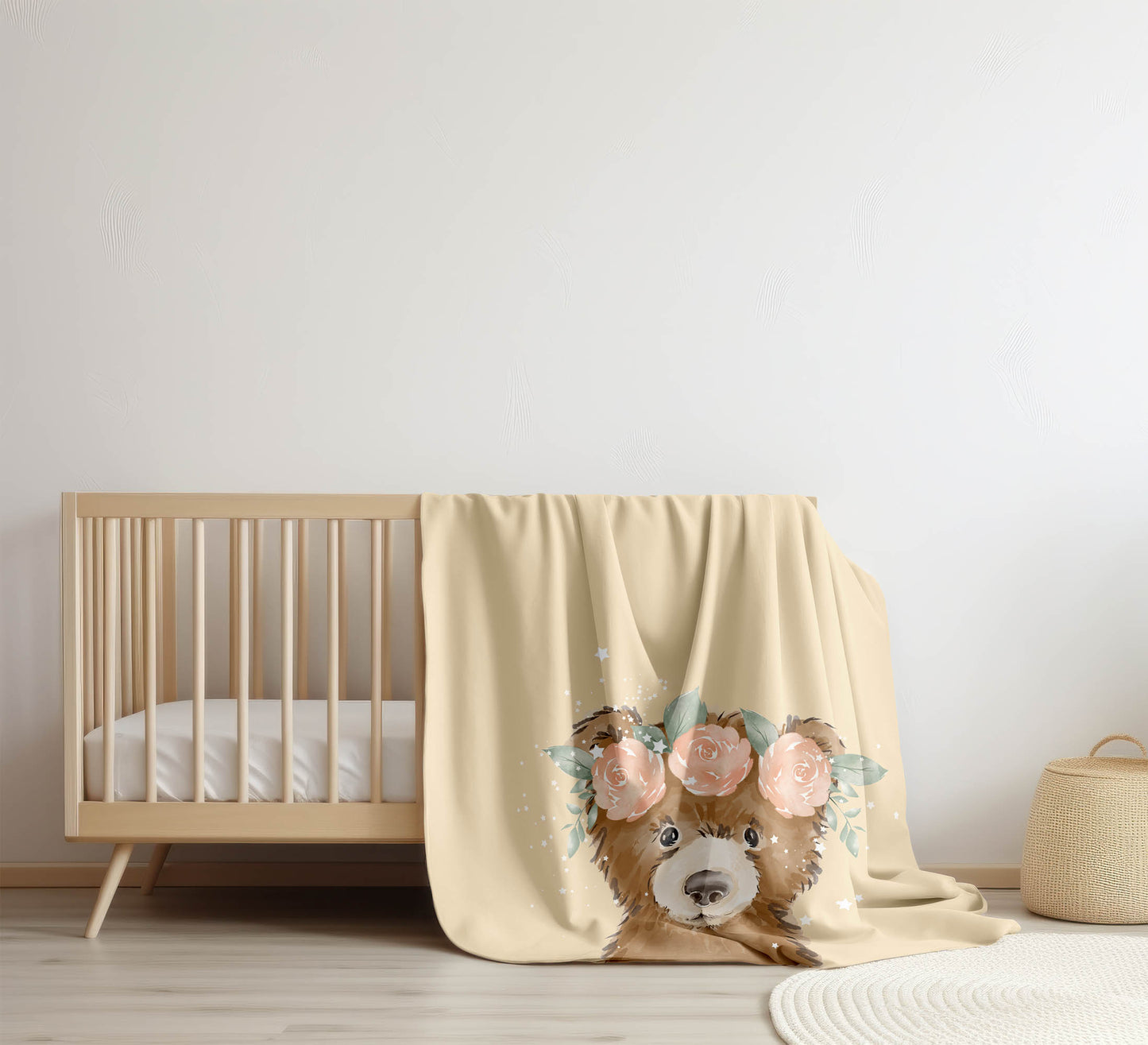Bearly Velveteen Fleece Blanket