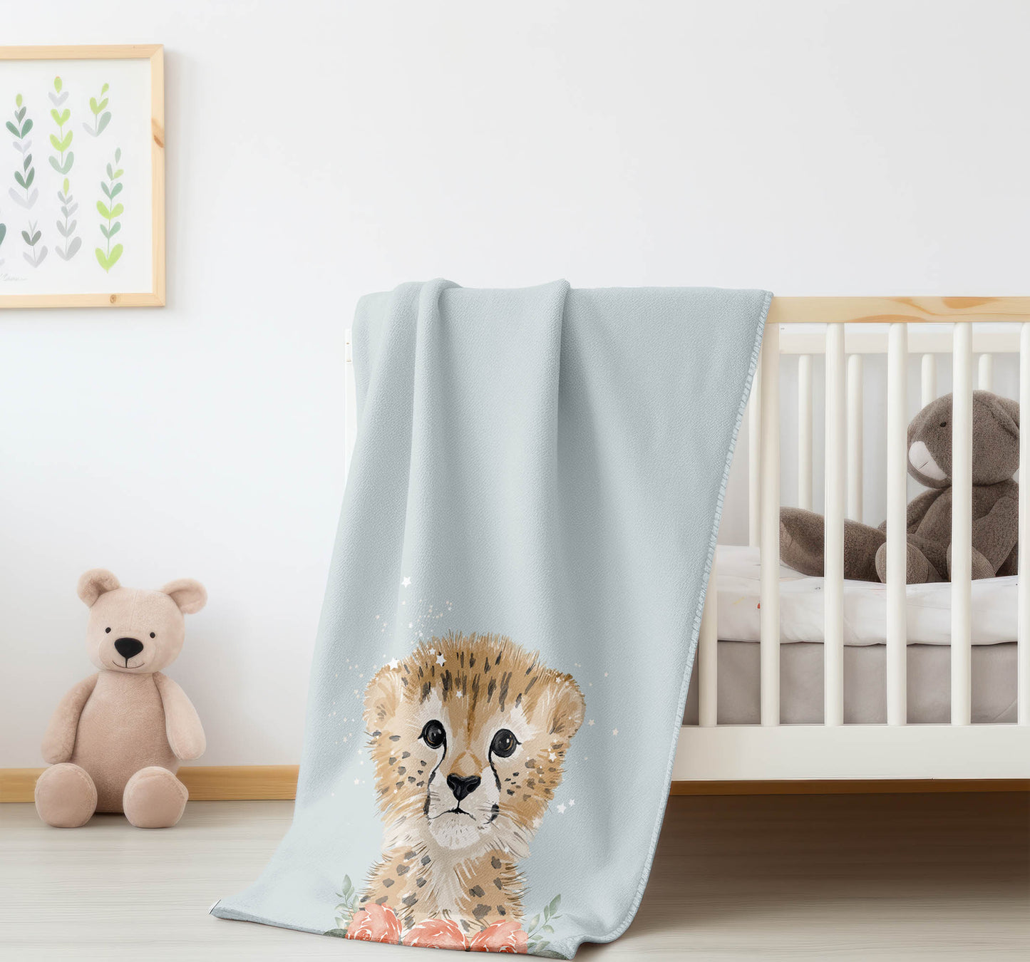 Lil Leopard Velveteen Fleece Blanket