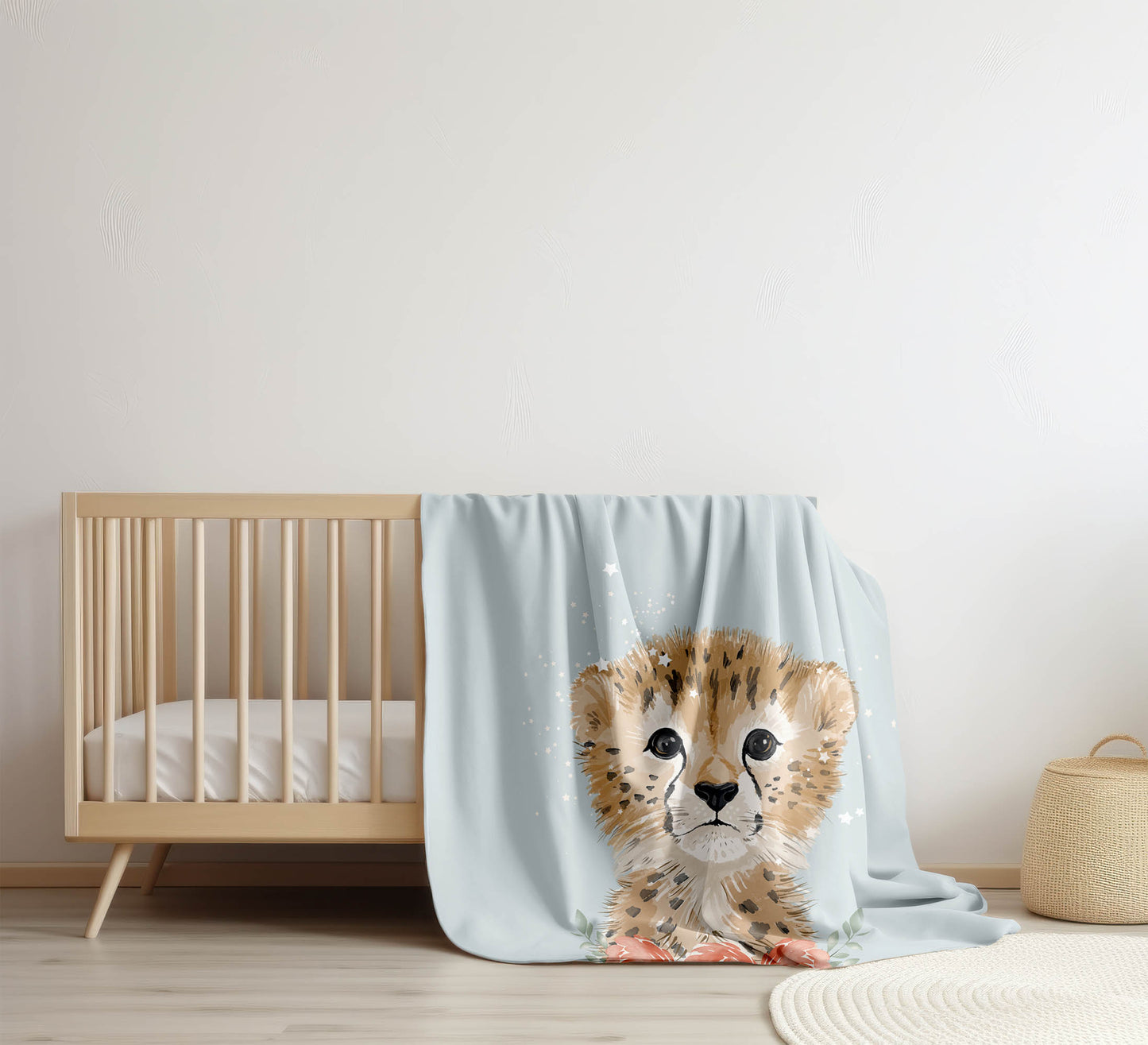 Lil Leopard Velveteen Fleece Blanket