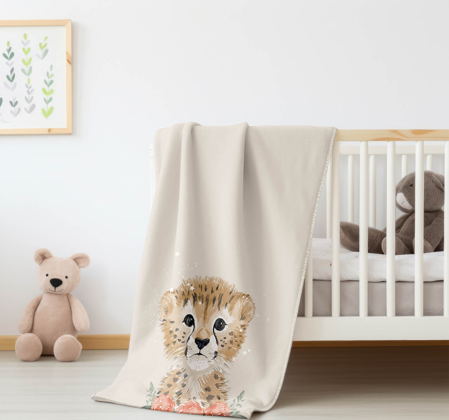 Lil Leopard Velveteen Fleece Blanket