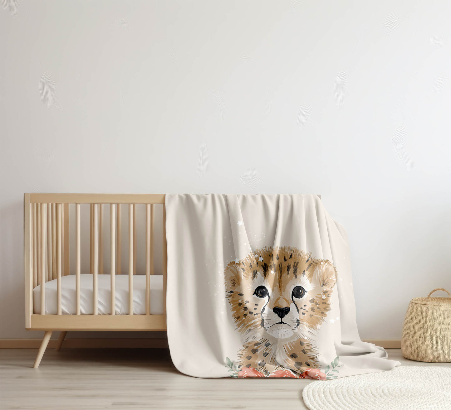 Lil Leopard Velveteen Fleece Blanket