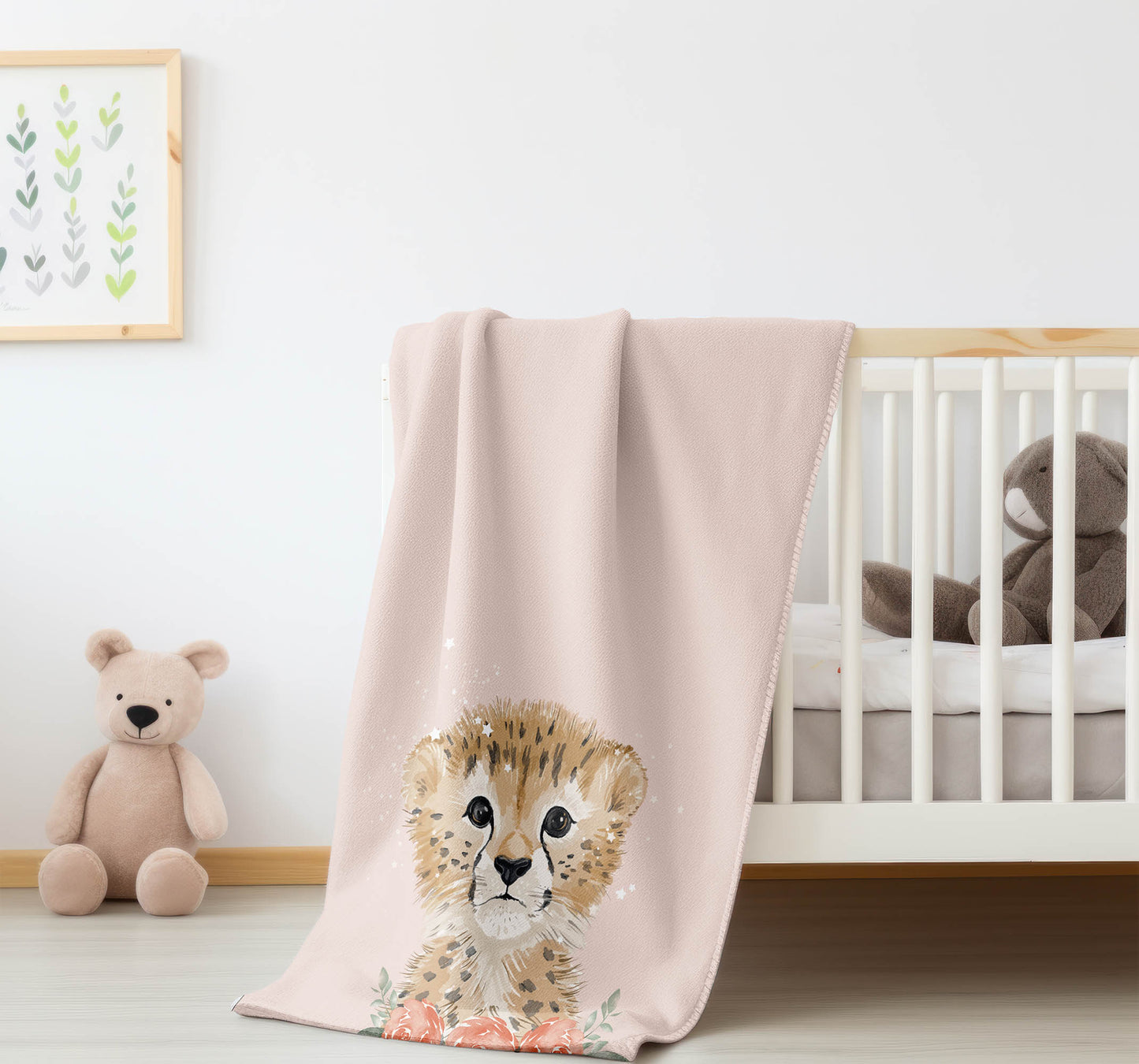 Lil Leopard Velveteen Fleece Blanket