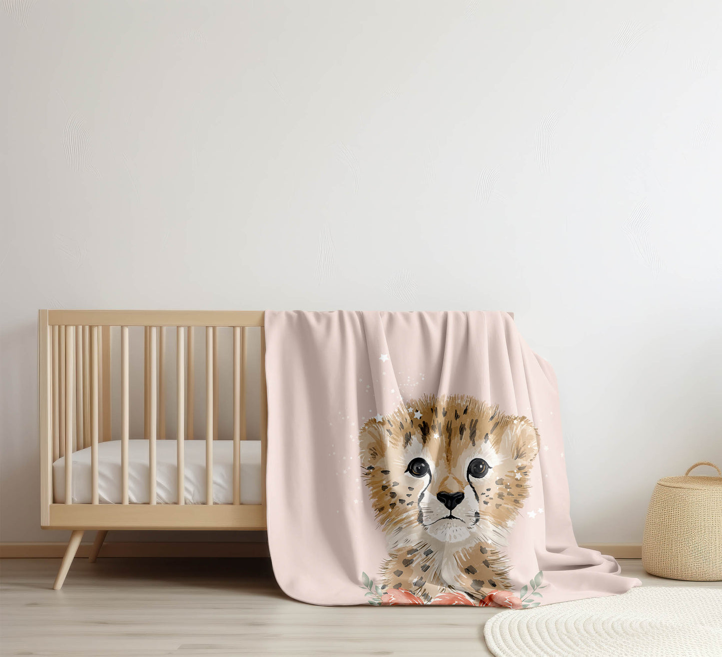 Lil Leopard Velveteen Fleece Blanket